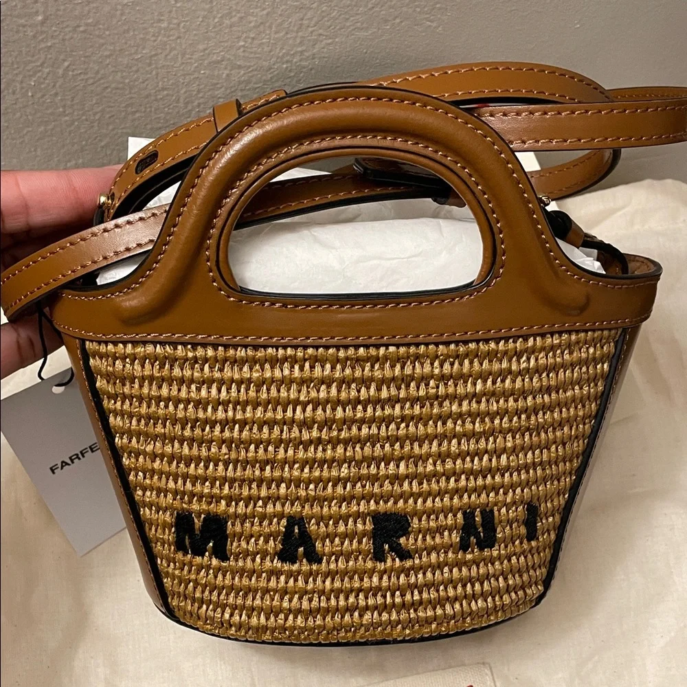 Marni Brown and Tan Mini Bag - Picture 3 of 14